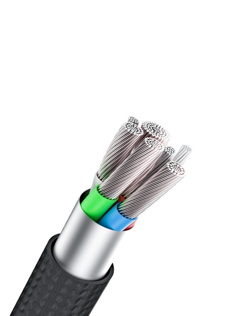 Huntkey C01 - USB-C to USB-C (USB2.0 5A), Cotton Braided Aluminum Shell iPhone 15, Sumsung, Oneplus Fast Charging Cable, Current: 3A, 2M - Image 2