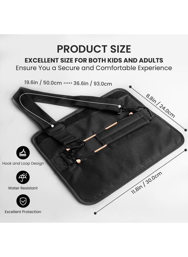 FINGER TEN Golf Club Bag Mini Lightweight for Men Women Ladies Kids with/Without Ball Pouch Pack, Portable for Driving Range Carrier Course Training Case (1 Pack in Black) - Image 3