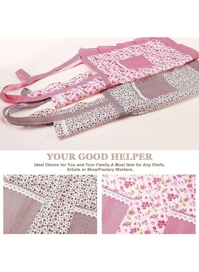 Leeonz Kitchen Apron for Women | Japanese-style Cooking Aprons | Cute Apron for Women With Pockets | Polyester Cotton Apron |Perfect for Cafe Shop, Baking, Gardening, Cooking (1piece, Cream) - Image 4