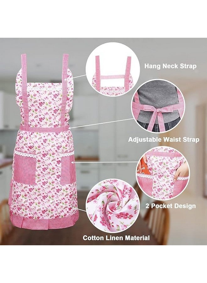 Leeonz Kitchen Apron for Women | Japanese-style Cooking Aprons | Cute Apron for Women With Pockets | Polyester Cotton Apron |Perfect for Cafe Shop, Baking, Gardening, Cooking (1piece, Cream) - Image 2