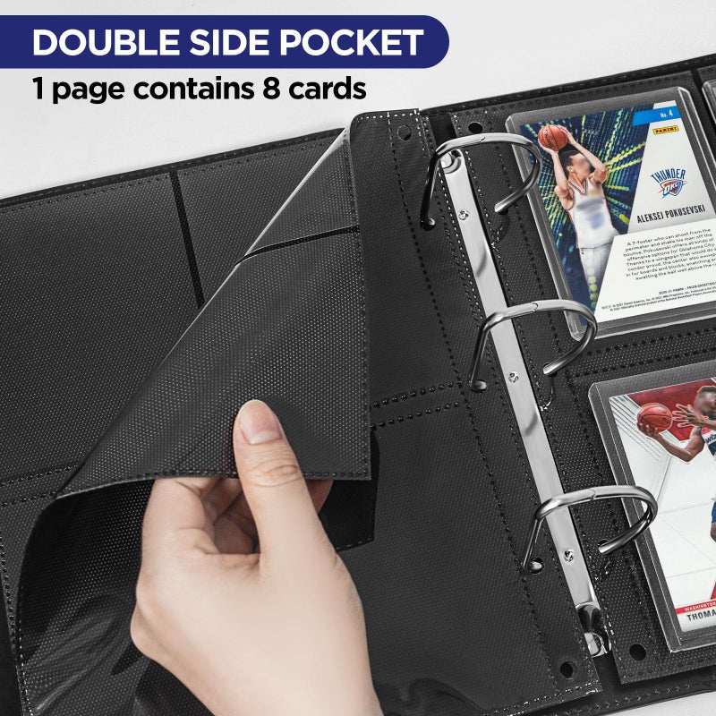 CollectHall Top Loader Sleeves 4-Pocket Trading Card Storage Refill Binder Pages â€“ 25 Pack - Image 3