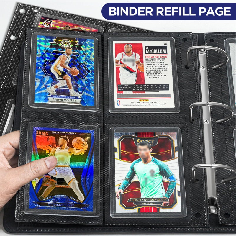 CollectHall Top Loader Sleeves 4-Pocket Trading Card Storage Refill Binder Pages â€“ 25 Pack - Image 4