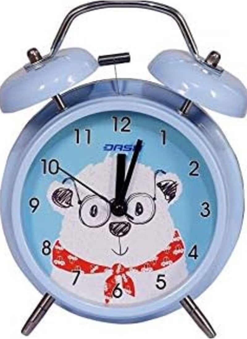 Dash - Twin Bell Analog Alarm Clock With Backlight Blue - Image 1