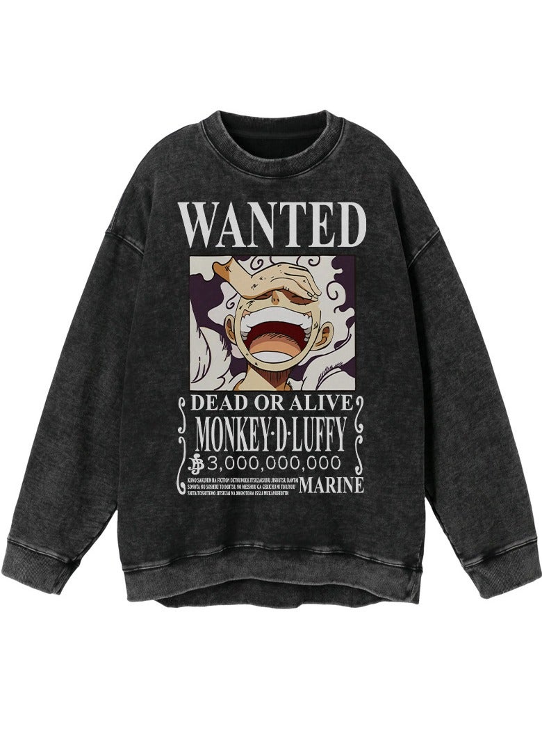 KUYING New One Piece Casual Loose Round Neck Hoodie  - Image 1