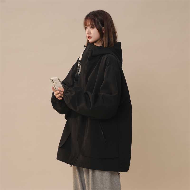 Generic Spring and Autumn 2024 New Outdoor Windproof Waterproof Detachable Cycling Mountaineering Suit for Men and Women Apricot - Image 2