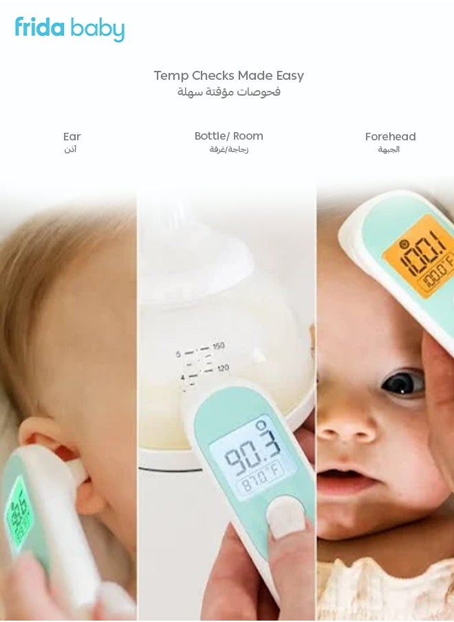 fridababy 3-in-1 Infrared Thermometer | Ear | Forehead | Touchless for Room & Bottle | Fast 1-Second Reading | Fever Alert | For Baby & Adult | 10.16x5.08x21.59 CM  - Image 5