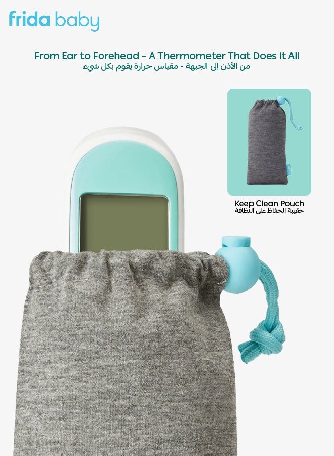 fridababy 3-in-1 Infrared Thermometer | Ear | Forehead | Touchless for Room & Bottle | Fast 1-Second Reading | Fever Alert | For Baby & Adult | 10.16x5.08x21.59 CM - Image 3