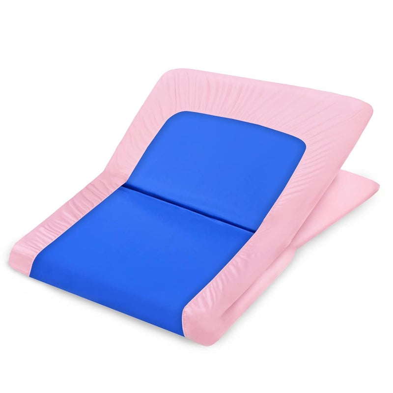 Coldwind Nap Mat Sheet 2 Pack 24 x 48 x 4 Fitted Elastic Corners Preschool Day Care Rest Nap Mat Cover Soft  Breathable Baby Sheets for Regalo My Cot Portable Toddler Bed and Joovy Travel Cot Pink - Image 5