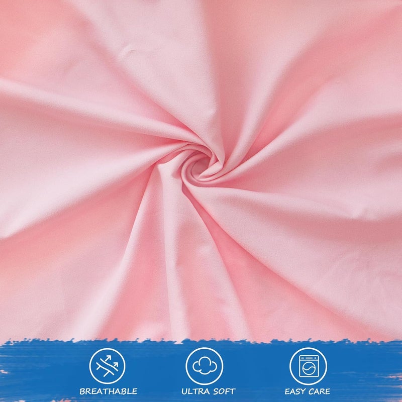 Coldwind Nap Mat Sheet 2 Pack 24 x 48 x 4 Fitted Elastic Corners Preschool Day Care Rest Nap Mat Cover Soft  Breathable Baby Sheets for Regalo My Cot Portable Toddler Bed and Joovy Travel Cot Pink - Image 3