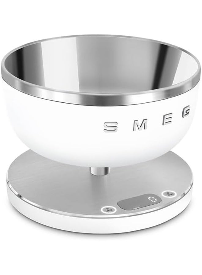 smeg Analog Digital Scale – White Matt Finish, Precision Coffee Scale, Easy-To-Read Display, Ideal For Espresso, Brewing, And Baking KSC01WHMWW White Matt - Image 2
