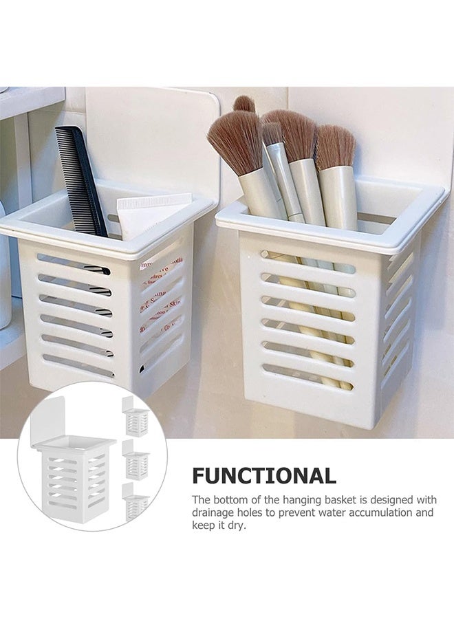 4-Piece Wall Mounted Toothbrush and Toothpaste Holder, for a Comb or Razor and Shower Gel (No Drilling Required) - Image 4