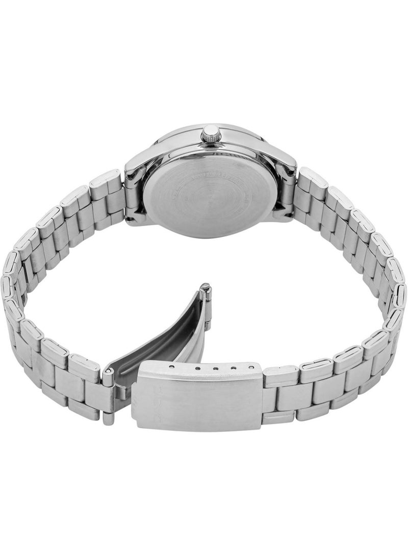 كاسيو Analog Women’s Watch LTP‑V005D‑7BUDF, 34 mm Silver Dial, Stainless Steel Case & Silver Stainless Steel Band, Water Resistant - Image 3