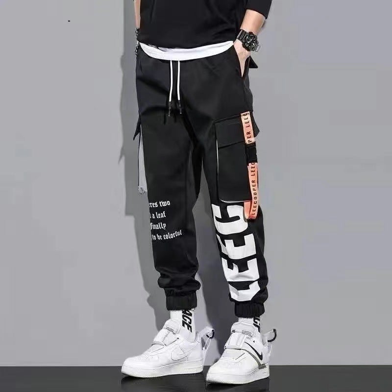 Summer Pants For Men, Junior High School Students, Boys' Casual Cargo Pants, Korean Style Trendy Functional Harem Leggings, Trendy Pants - Image 5