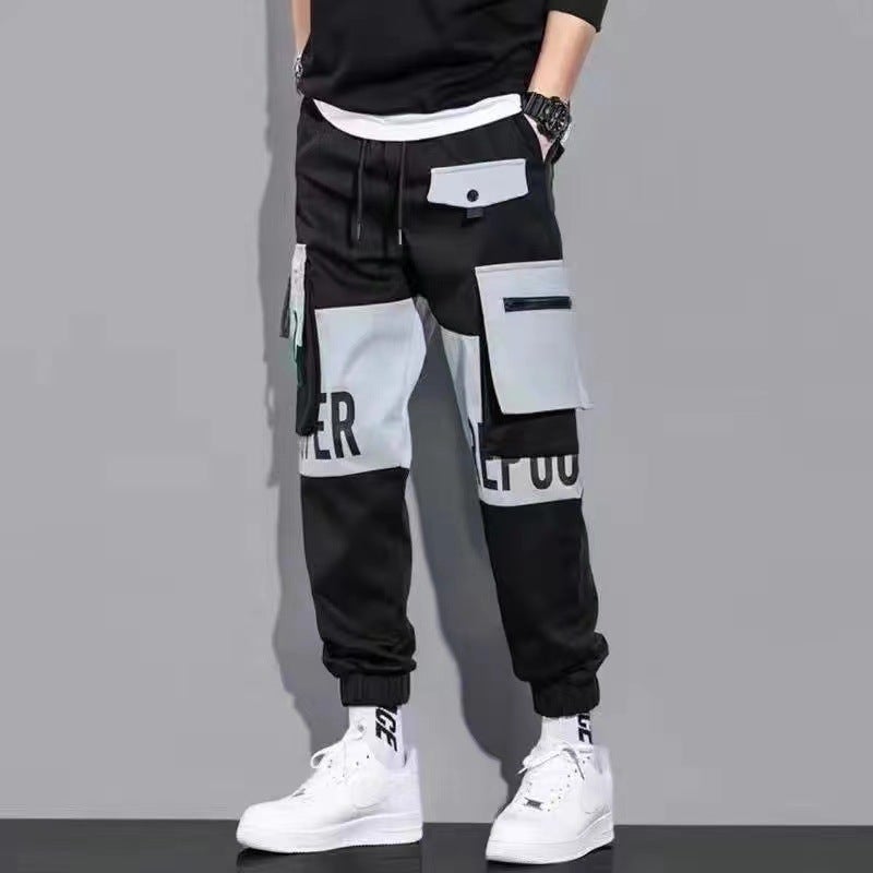 Summer Pants For Men, Junior High School Students, Boys' Casual Cargo Pants, Korean Style Trendy Functional Harem Leggings, Trendy Pants - Image 3