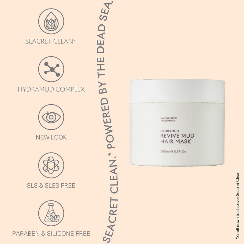 SEACRET Mud Hair Mask with Argan Oil & Minerals From The Dead Sea, A Reviving Hair Mask For Damaged Hair, Suitable For All Hair Types, 8.5 FL.OZ - Image 2