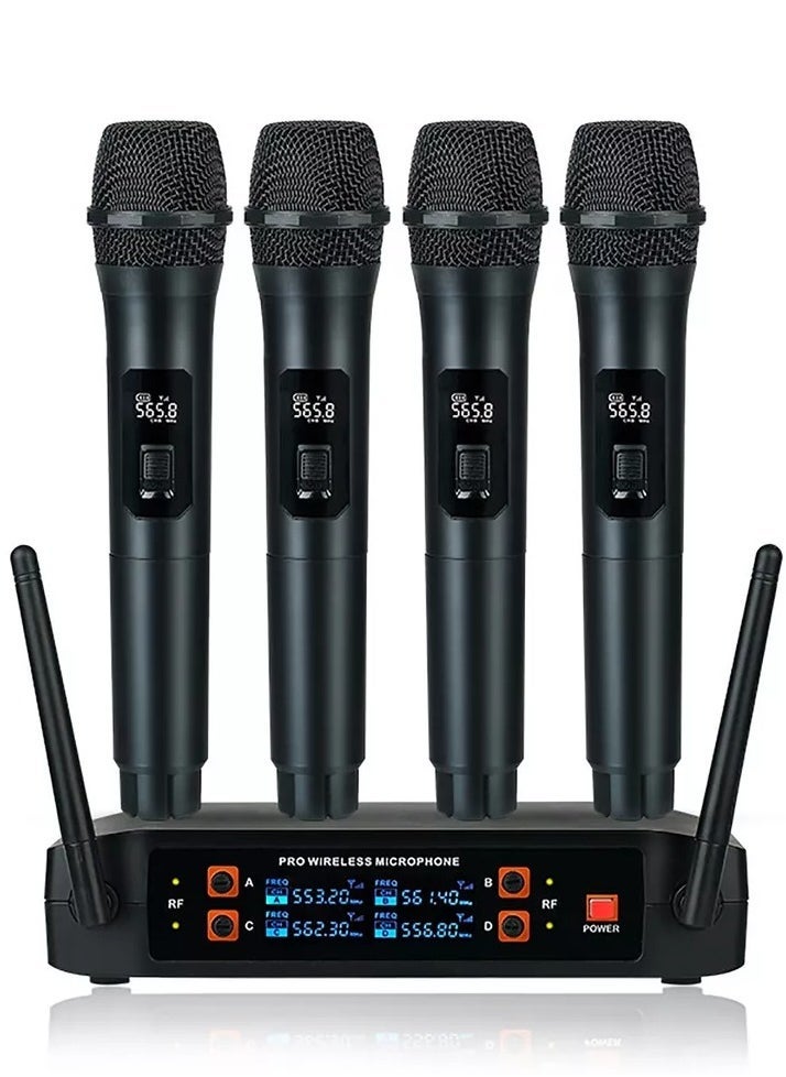 Gravity Wireless Handheld Microphone for Home Karaoke, Outdoor Audio, TV Singing, KTV, Parties, Weddings, Meetings, Church, 4-Channel VHF Metal Dynamic Mic with 200ft Range, Noise Reduction, 8-12 Hour Battery - Image 1