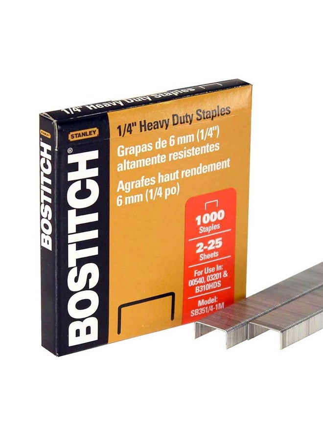 بوستيتش دبابيس Bostitch 104554 عالية التحمل بطول 0.25 بوصة، 1000 قطعة/صندوق (Sb351/4-1M)  - Image 1
