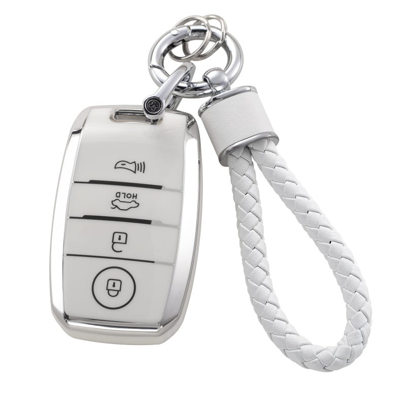 YO&YOYE YOYOYE for Kia Key Fob Cover with Keychain Soft TPU Key Case Fit for Kia Forte Koup NIRO Optima Rio Sorento Soul Sportage Smart 2 3 4 Buttons Key - Image 3