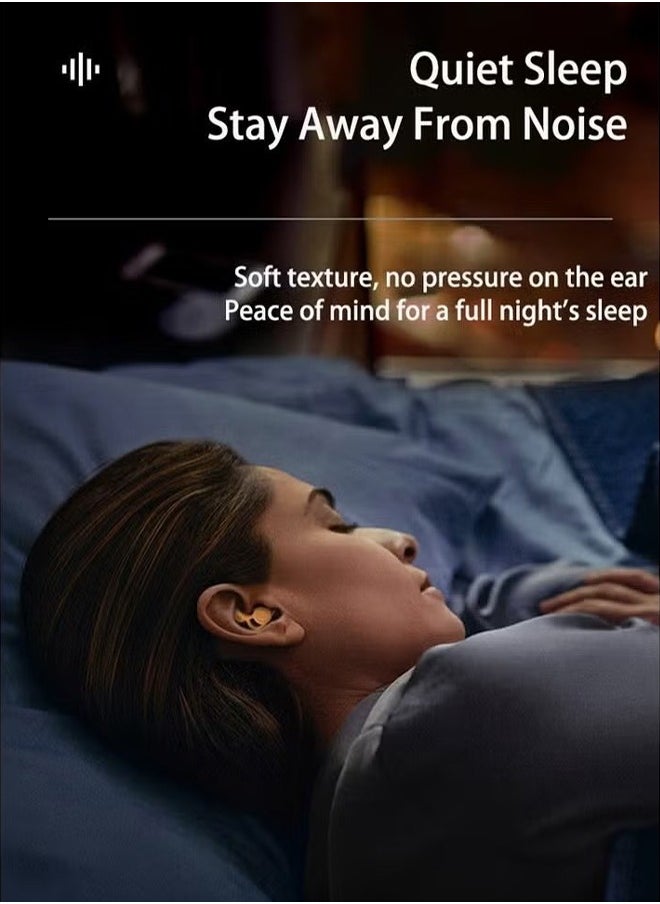 HY - 3 Pairs Reusable Silicone Ear Plugs, Waterproof Hypoallergenic Noise Reduction Earplugs for Hearing Protection, Suitable for Sleeping,Snoring, Swimming, Shooting Range, Airplanes, Work, Studying - Image 1