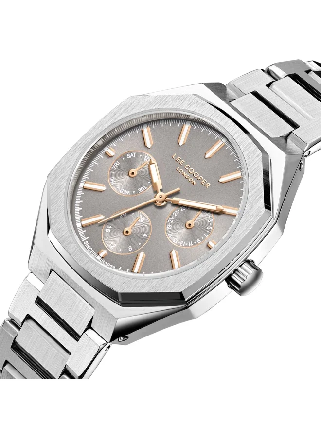 لي كوبر LEE COOPER Women's Watch, Multi Function Display and Mesh Strap - LC08046.360, Silver