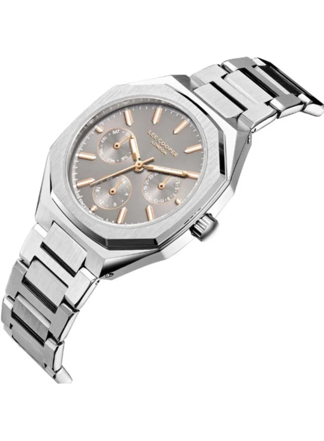 لي كوبر LEE COOPER Women's Watch, Multi Function Display and Mesh Strap - LC08046.360, Silver