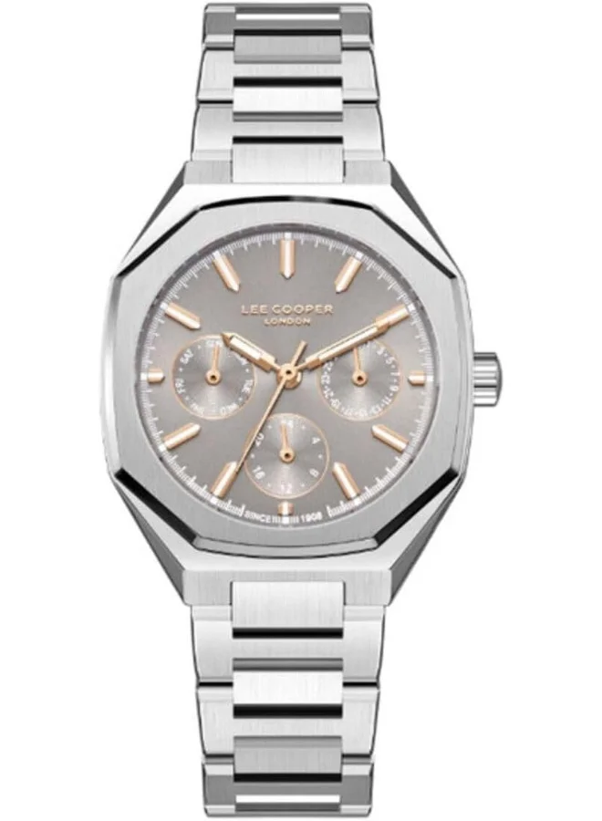 لي كوبر LEE COOPER Women's Watch, Multi Function Display and Mesh Strap - LC08046.360, Silver