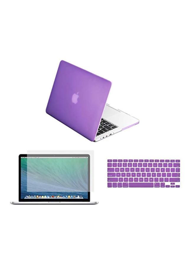 NIBEMINENT Case Cover and Keyboard with LCD Screen Protector For Old Generation MacBook Air 13/13.3 - Inch A1369/A1466 Purple 