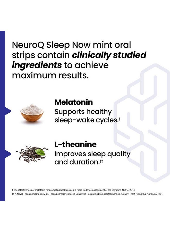 LifeSeasons LifeSeasons NeuroQ Sleep Now - Natural Sleep Support Supplement - Maintain Healthy Sleep Cycles & Brain Function - Melatonin & L-Theanine - Non-Habit Forming - 30 Mint Oral Strips - Image 4
