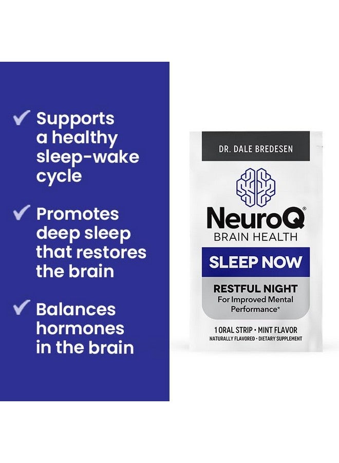 LifeSeasons LifeSeasons NeuroQ Sleep Now - Natural Sleep Support Supplement - Maintain Healthy Sleep Cycles & Brain Function - Melatonin & L-Theanine - Non-Habit Forming - 30 Mint Oral Strips - Image 2
