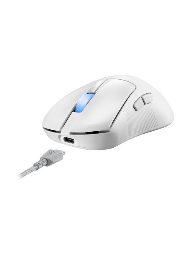 Rog Yue Ren 2 Ace, Tri-mode Wireless Gaming Mouse, Aimpoint Pro Sensor, Wireless 4k Polling Rate, 54g Ultra-lightweight, Mouse, Moonlight White - Image 3