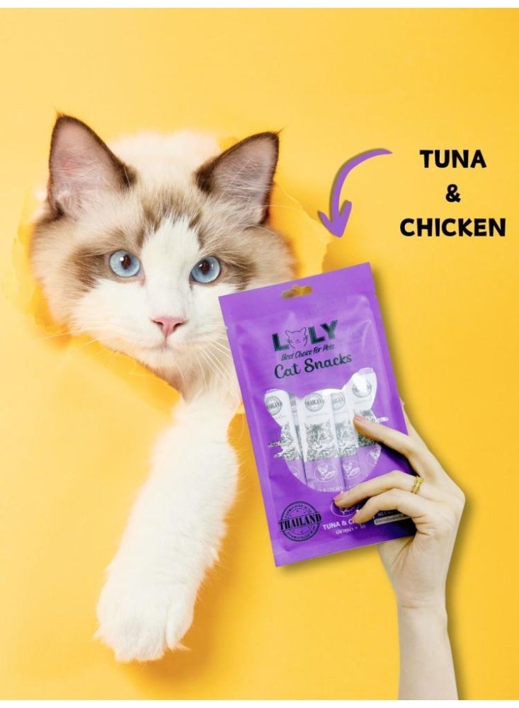 Lolly Cat Treats Tuna & Chicken Flavor 15x5g - Image 2