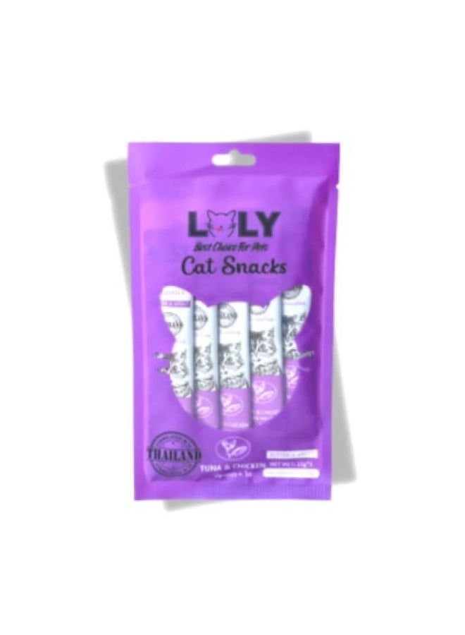 Lolly Cat Treats Tuna & Chicken Flavor 15x5g - Image 1