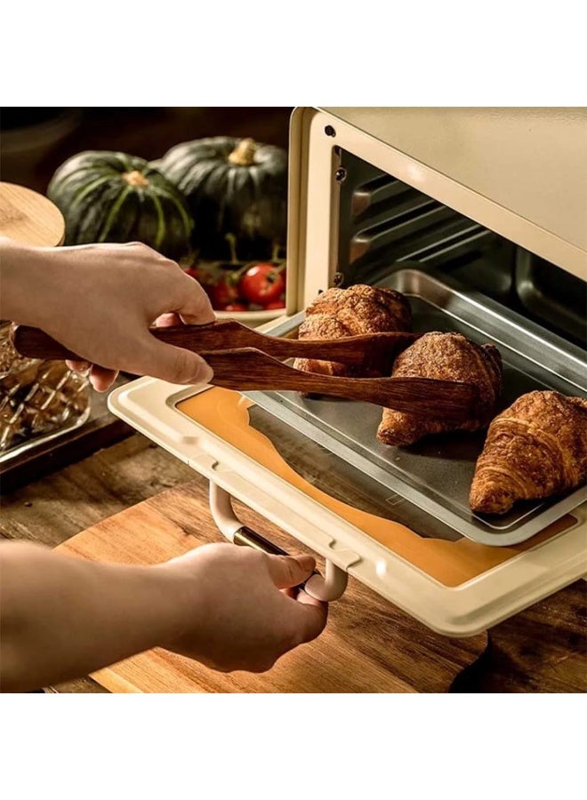 إل ديس ملقط خشبي مقاوم للحرارة العالية، مثالي للطهي والتقديم، وتجهيز شرائح اللحم، والفواكه، والخبز، والشواء، والسلطات، والحلويات، والآيس كريم، والمعكرونة. أداة أساسية في المطبخ بتصميم مريح لسهولة الإمساك. - Image 5