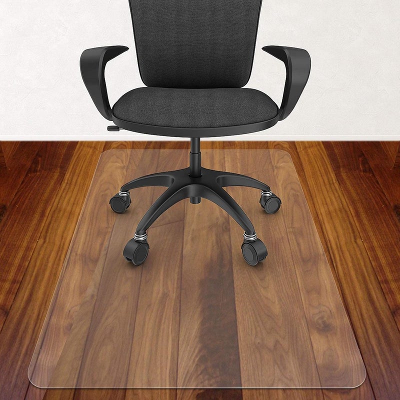 Azadx Office Chair Mat for Hardwood Floor 30 x 48'', Small Chair Mats Clear Easy Glide on Hard Floors, Rolling Chair Mat Plastic Mat Under Desk Chair, 2PCS - Image 1