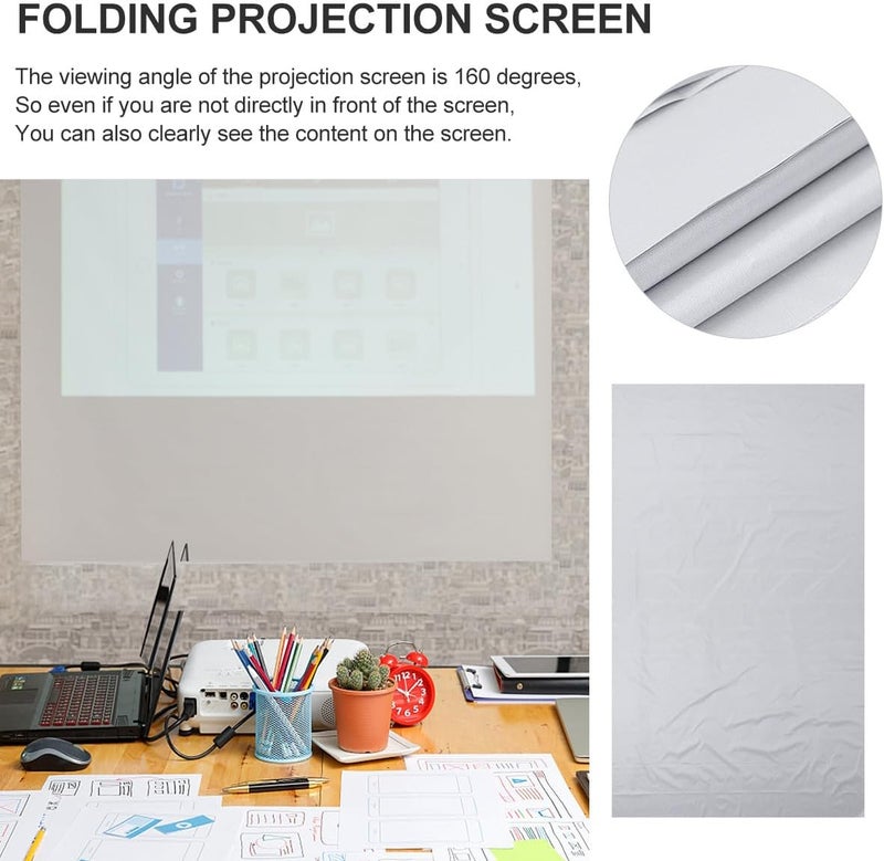 9 Home Theater Wall-mountable Projector Fabric with Hook and Loop Fastener for Indoor Outdoor Use - Image 3