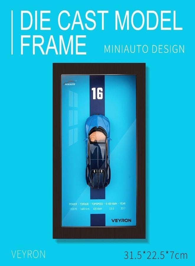 DD WORLD 1:32 Bugatti Veyron 3D Diecast Caar Model with Wooden Frame | Metal Sports Car Wall Art & Photo Display | Premium Collectible Gift for Caar Enthusiasts & Decor Lovers - Image 4