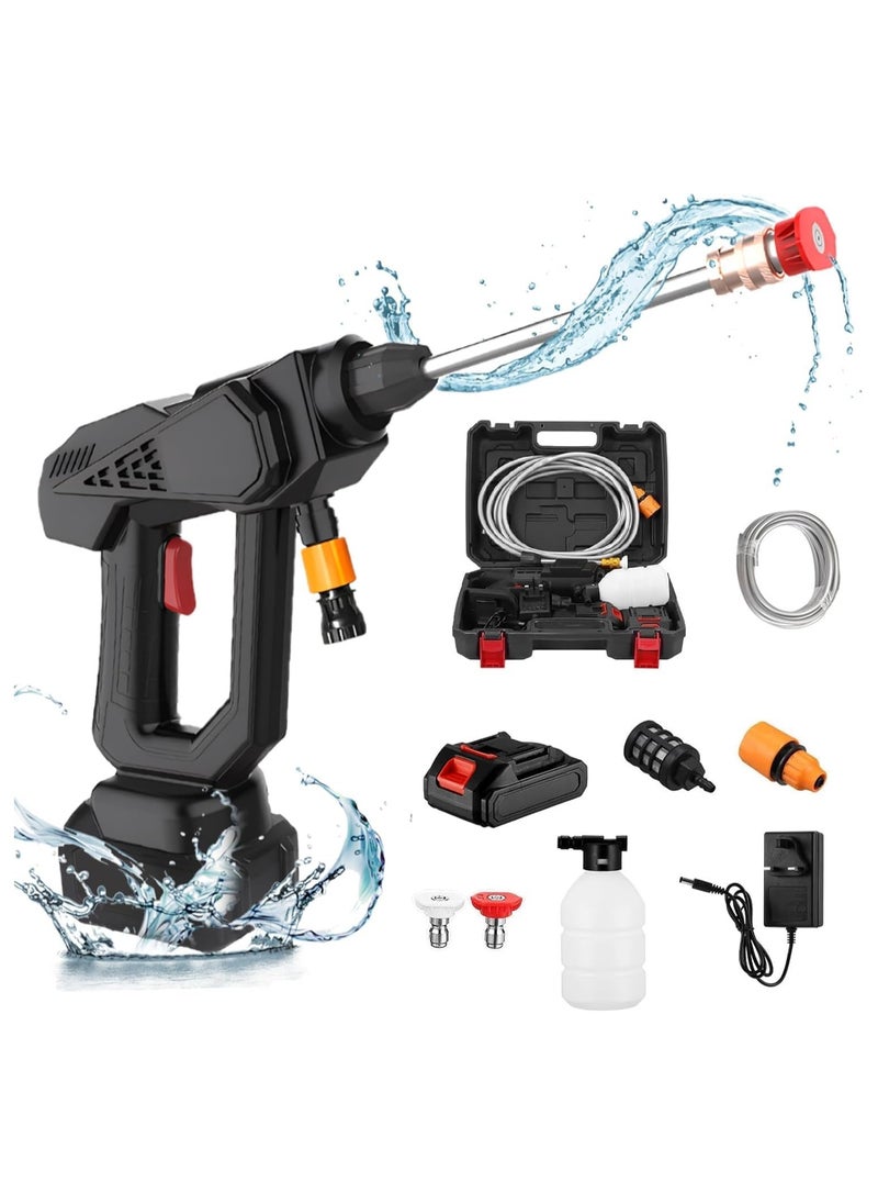 YQbest Cordless Pressure Washer, 300W Battery Power Washer 24V with Rechargeable Battery Powered, 5M Hose,Portable High Pressure Washer for Car Floor Patio Cleaning  - Image 1
