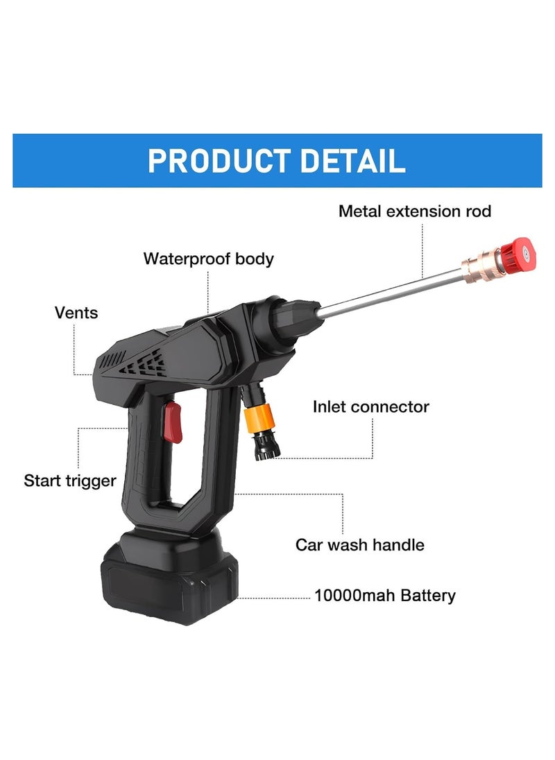 YQbest Cordless Pressure Washer, 300W Battery Power Washer 24V with Rechargeable Battery Powered, 5M Hose,Portable High Pressure Washer for Car Floor Patio Cleaning  - Image 5