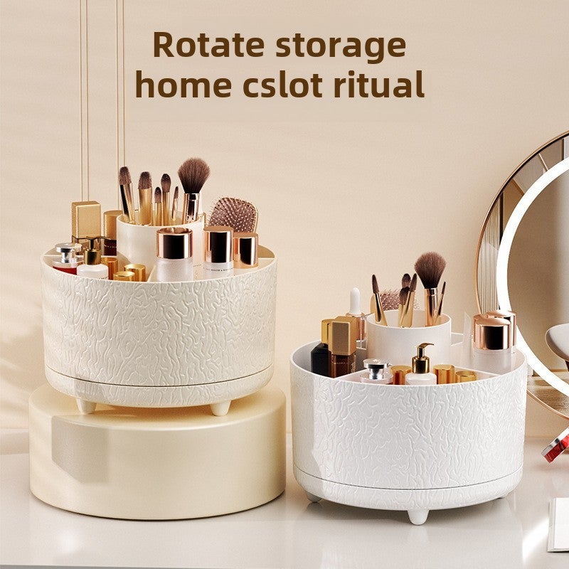 Rotating Cosmetic Storage Box: 2L Capacity - Customizable Logo Feature Premium 100% New PP Plastic Organizer for Bedroom, Bathroom and Desktop - Image 2