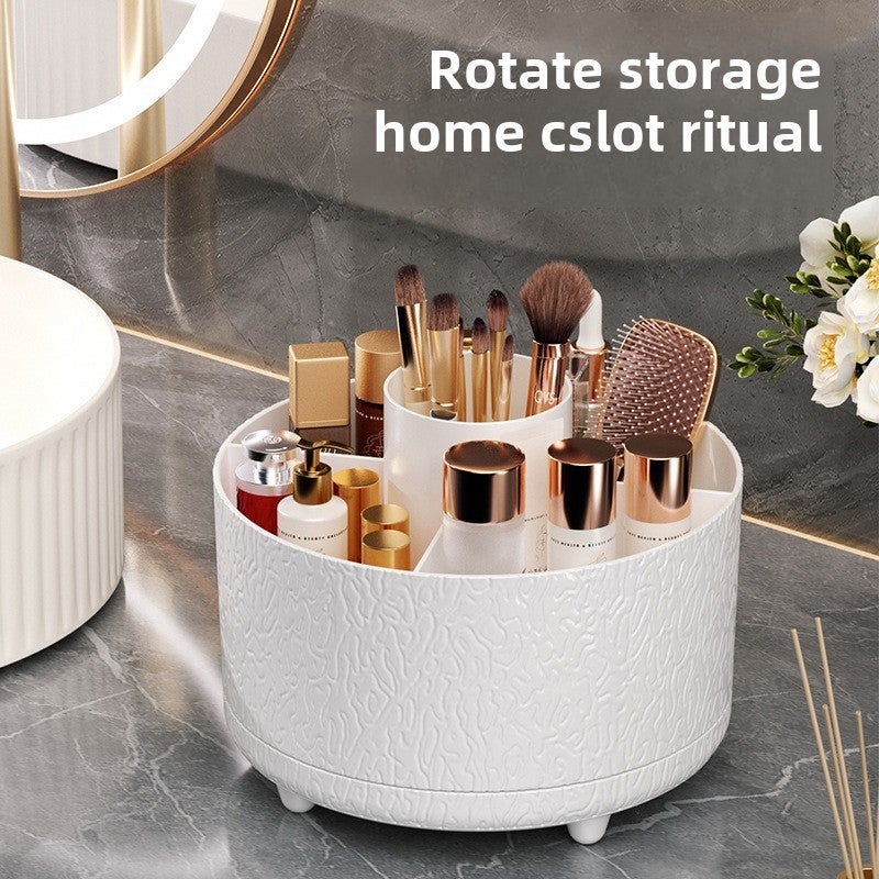 Rotating Cosmetic Storage Box: 2L Capacity - Customizable Logo Feature Premium 100% New PP Plastic Organizer for Bedroom, Bathroom and Desktop - Image 3