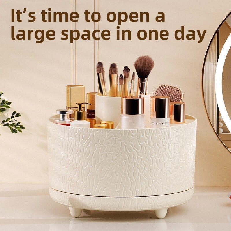 Rotating Cosmetic Storage Box: 2L Capacity - Customizable Logo Feature Premium 100% New PP Plastic Organizer for Bedroom, Bathroom and Desktop - Image 4