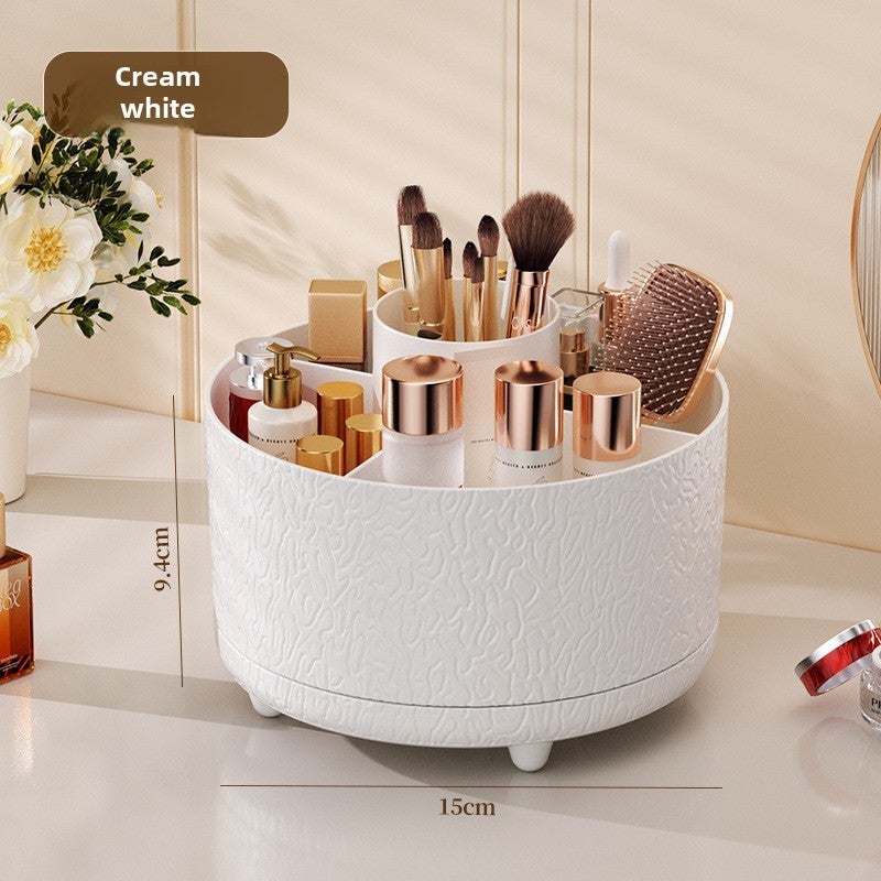 Rotating Cosmetic Storage Box: 2L Capacity - Customizable Logo Feature Premium 100% New PP Plastic Organizer for Bedroom, Bathroom and Desktop - Image 1