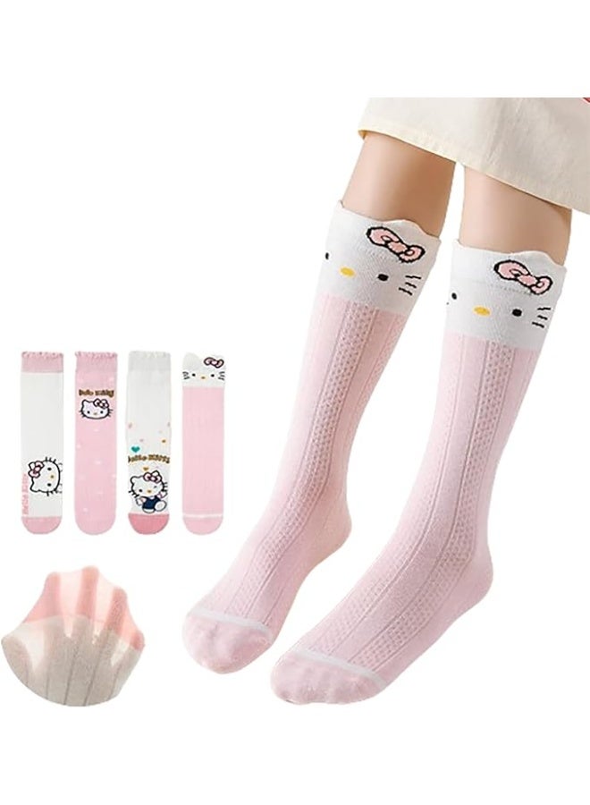 Joychic Women's knee-high socks, cute and sweet preppy style, knee-high lace ruffle socks, women's hollow long lace pile socks, women's mid-calf socks, white - Image 3