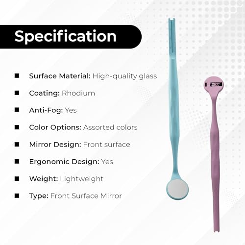 Instrudent SuperEndo MaxVision Rhodium-Coated Anti-Fog Mouth Mirror | Clear Intraoral Visibility | Anti-Scratch & Durable | High Reflectivity | Dental Diagnostic Tool | Pack of 10 - Image 4