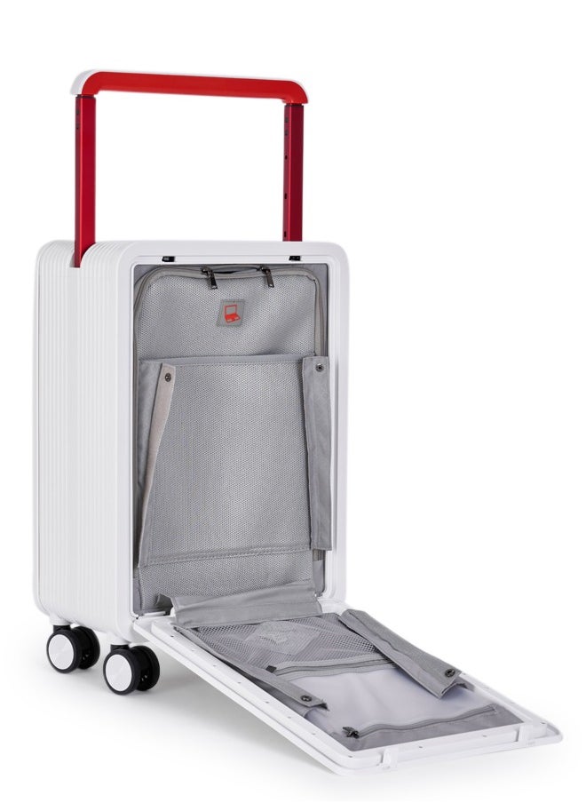 LIMRA - Travel Bag It contains two compartments From Limra Made Of PC Cabin Carry Check-In Luggage Trolley Size 20 inch Color White - Image 1