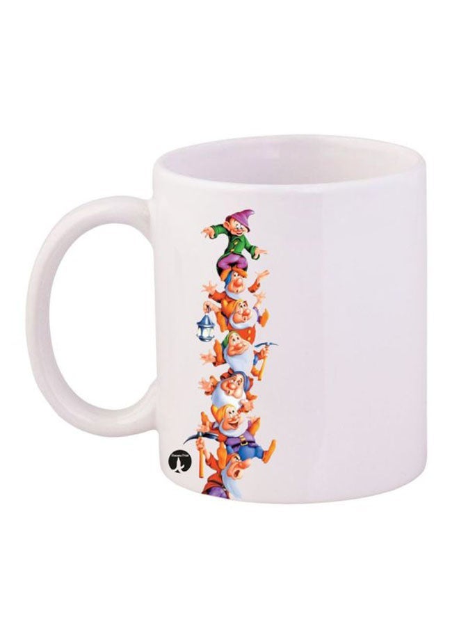 RYN Durable Heat-Resistant Thick Wall Designed Ergonomic Handled Disney Printed Mug White/Beige 11ounce