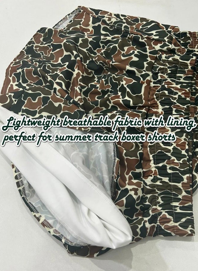 RICHTRUE Camo Boxer Shorts Women Cute Graphic Y2k Shorts Colorful Summer Bottoms 2025 Trendy, Grey, M - Image 5