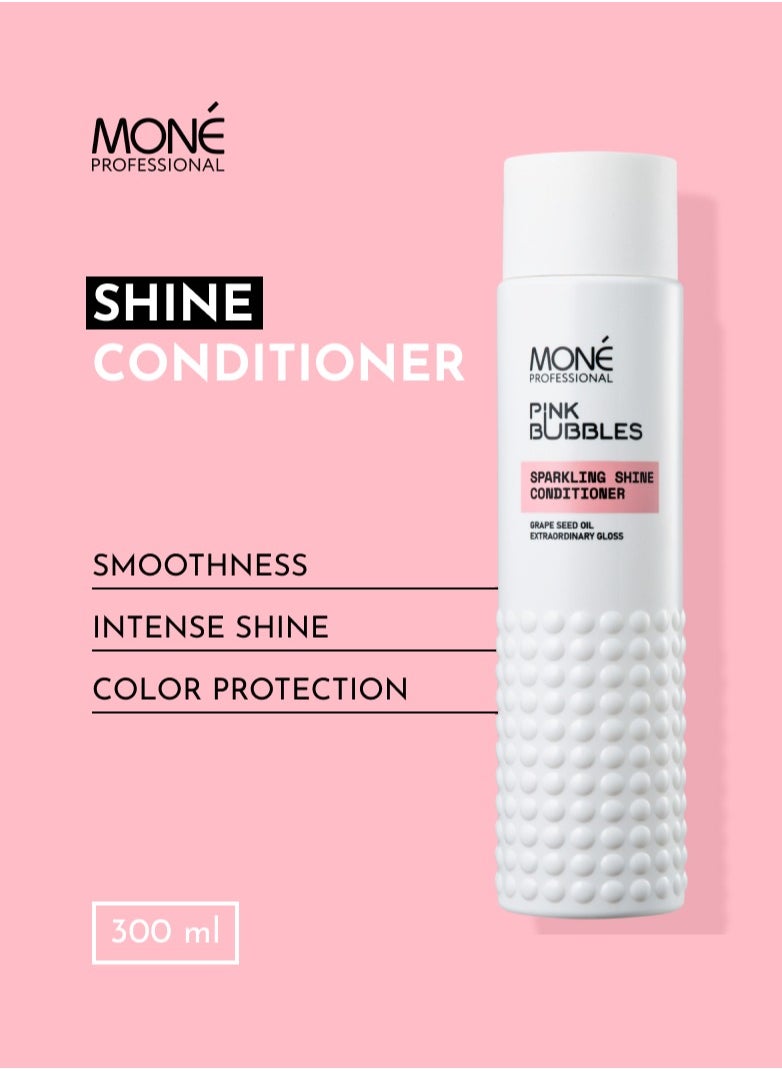 MONE Professional Sparkling Shine Conditioner - Luxurious Hydrating Conditioner For Dry And Damaged Hair, Infused With Sweet Almond Oil And Shea Butter For Ultimate Shine And Nourishment, 300 ml.  - Image 5