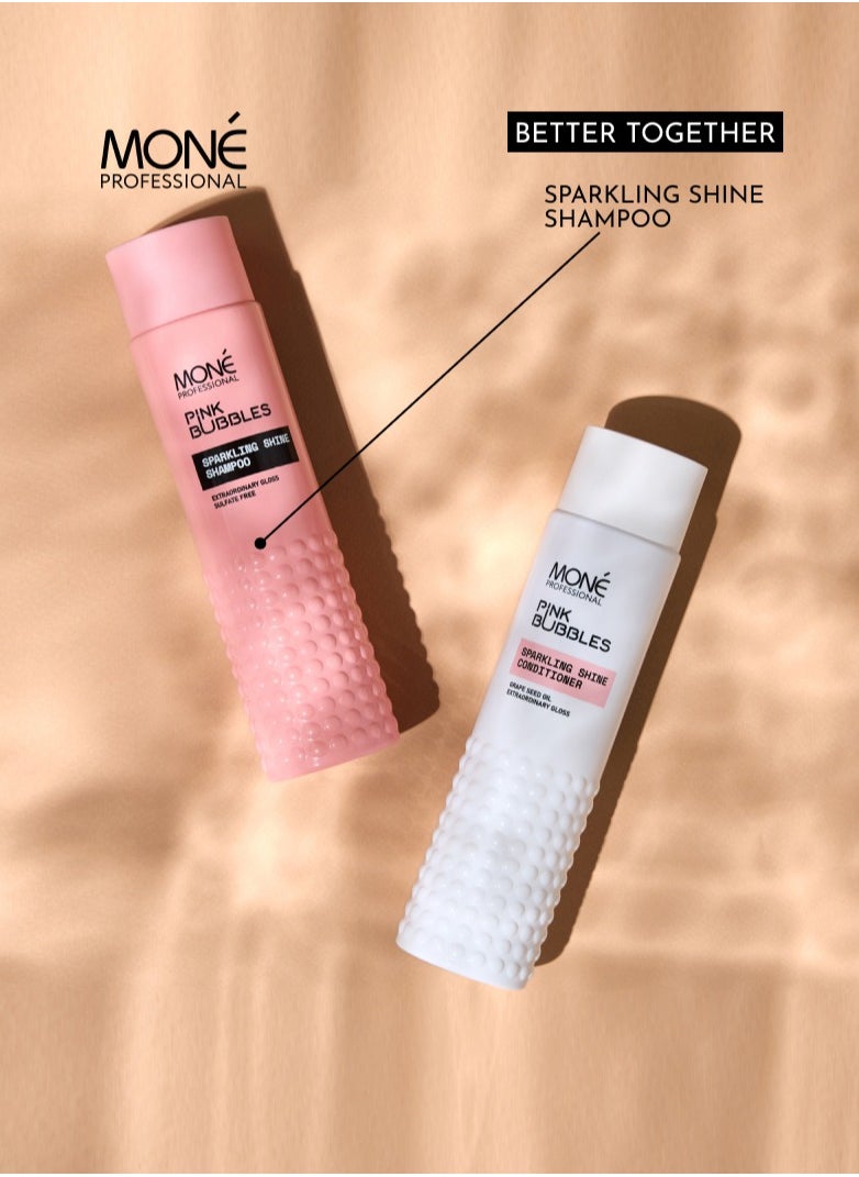 MONE Professional Sparkling Shine Conditioner - Luxurious Hydrating Conditioner For Dry And Damaged Hair, Infused With Sweet Almond Oil And Shea Butter For Ultimate Shine And Nourishment, 300 ml.  - Image 4