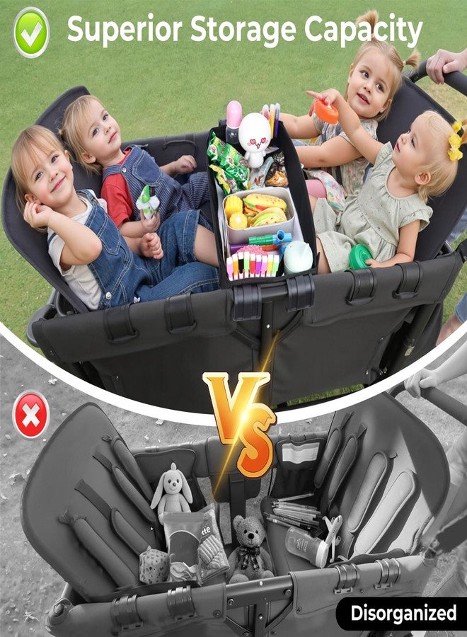 COOLBEBE صينية وجبات خفيفة لعربة الأطفال من كول بيبي متوافقة مع عربة وندرفولد، وجبات خفيفة وأنشطة للأطفال قابلة للطي ومُحسّنة مع صينية رسم، ملحقات عربة وندرفولد W4 مع حامل أكواب وجيوب شبكية (سلسلة W4) - Image 4